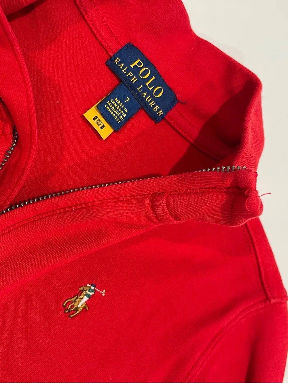 BOYS Ralph Lauren Red Half-Zip Sweater with Polo Logo